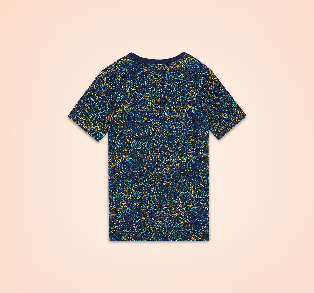 Camiseta Converse Printed Splatter Criança Azul Marinho 310842KWH